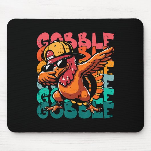 Erntedank Turkey Dab Gobble Funny Kleinkind Boys Mousepad (Vorne)