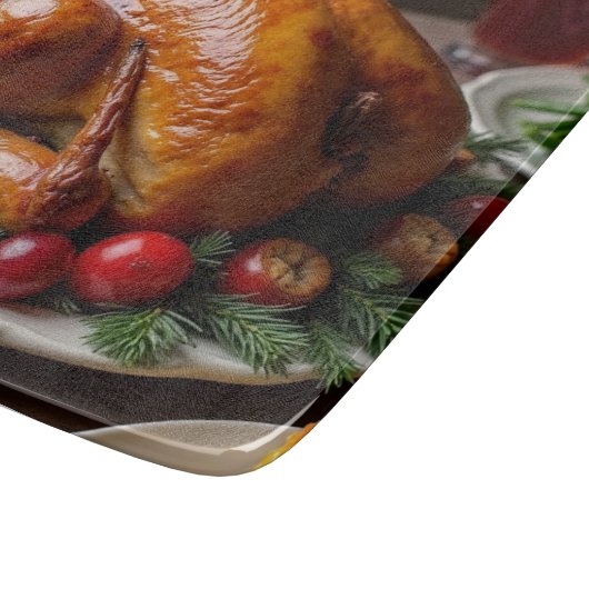 Erntedank Turkey Decoration Cutting Board Schneidebrett (Ecke)