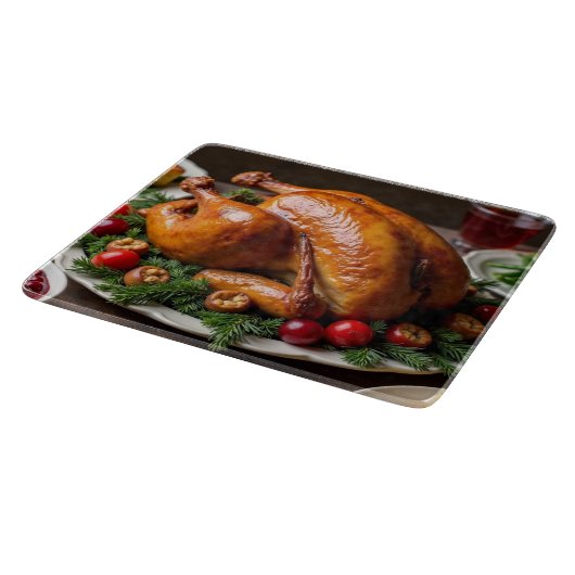 Erntedank Turkey Decoration Cutting Board Schneidebrett (Ecke)