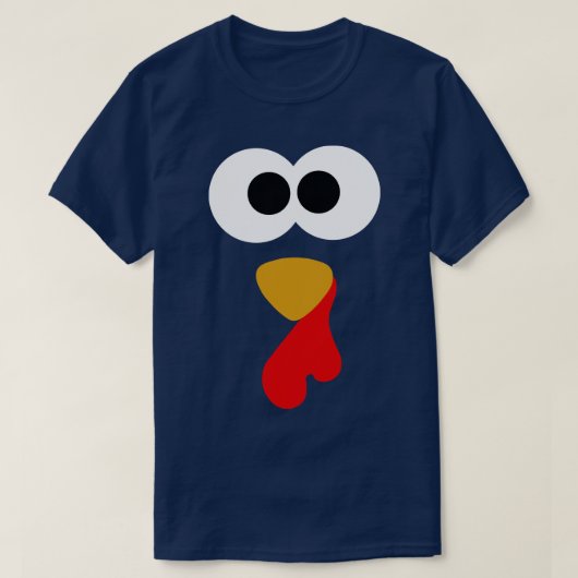 Erntedank Turkey Face TShirt (Design vorne)