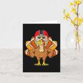Erntedank Turkey Football Player Fun Boys Girls Karte (Gelbe Blume)