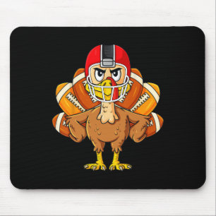 Erntedank Turkey Football Player Fun Boys Girls Mousepad