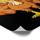 Erntedank Turkey Football Player Fun Boys Girls Poster (Ecke)