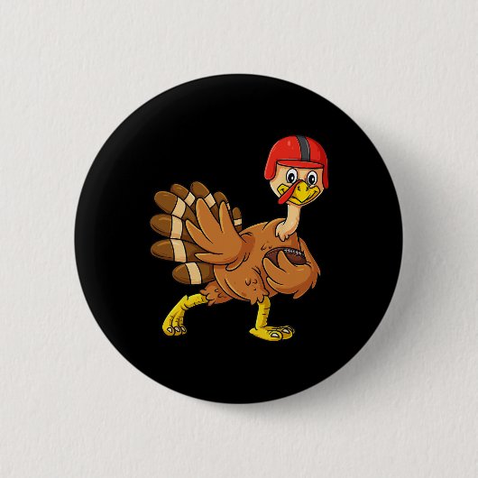 Erntedank Turkey Football Player Trophy Award P Button (Vorderseite)