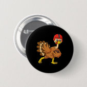 Erntedank Turkey Football Player Trophy Award P Button (Vorne & Hinten)