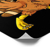 Erntedank Turkey Football Player Trophy Award P Poster (Ecke)