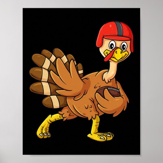 Erntedank Turkey Football Player Trophy Award P Poster (Vorne)