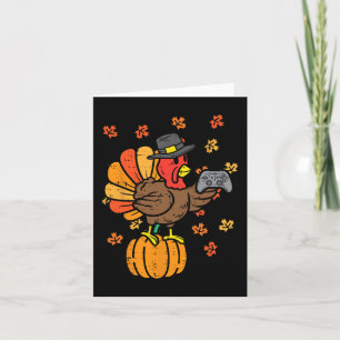Erntedank Turkey Gamer Gaming Herbstboten Kinder Karte