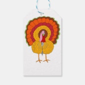 Erntedank Turkey Gift Tags Geschenkanhänger (Rückseite)