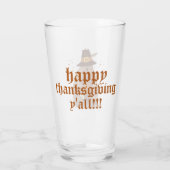 Erntedank Turkey Leg Armadillo Texas Glas (Rückseite)