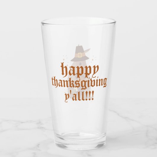 Erntedank Turkey Leg Armadillo Texas Glas (Rückseite)