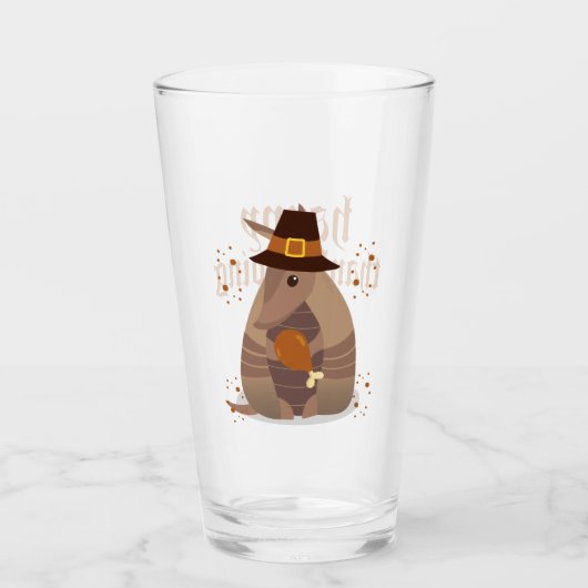 Erntedank Turkey Leg Armadillo Texas Glas (Vorderseite)