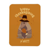 Erntedank Turkey Leg Armadillo Texas Magnet (Vertikal)