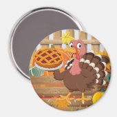 Erntedank Turkey Magnet (Vorderseite/Rückseite)