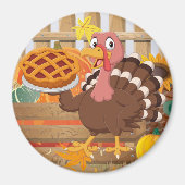 Erntedank Turkey Magnet (Vorne)