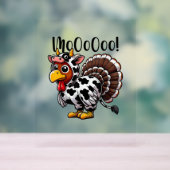 Erntedank Turkey Moo Cow Head Funny Fall Männer Wo Acrylschild (Neutral)