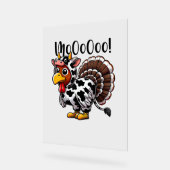 Erntedank Turkey Moo Cow Head Funny Fall Männer Wo Acrylschild (Winkel)