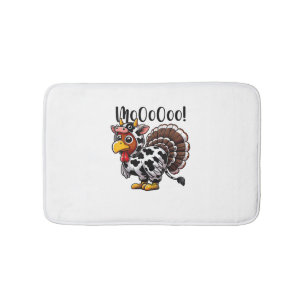 Erntedank Turkey Moo Cow Head Funny Fall Männer Wo Badematte
