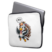 Erntedank Turkey Moo Cow Head Funny Fall Männer Wo Laptopschutzhülle (Vorderseite Links)