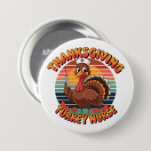 Erntedank Turkey Nurse Button (Vorne & Hinten)