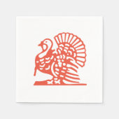 Erntedank Turkey Orange Gobble 4Pat Serviette (Vorderseite)