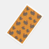 Erntedank Turkey Orange Paper Handtücher Serviette (Ecke)