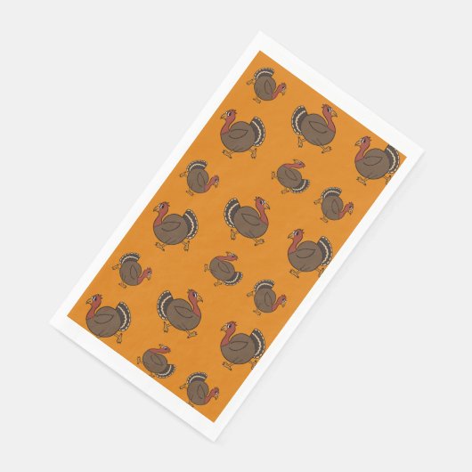 Erntedank Turkey Orange Paper Handtücher Serviette (Ecke)