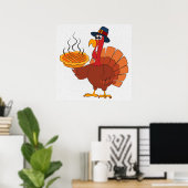 Erntedank Turkey & Pie Poster (Heimbüro)