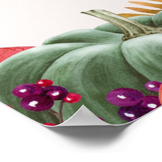 Erntedank Turkey Poster (Ecke)