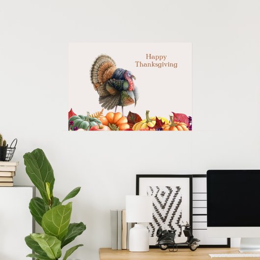 Erntedank Turkey Poster (Heimbüro)