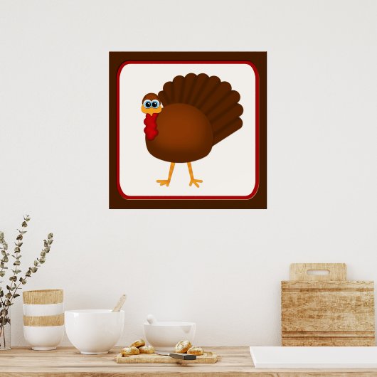 Erntedank Turkey Poster (Küche)