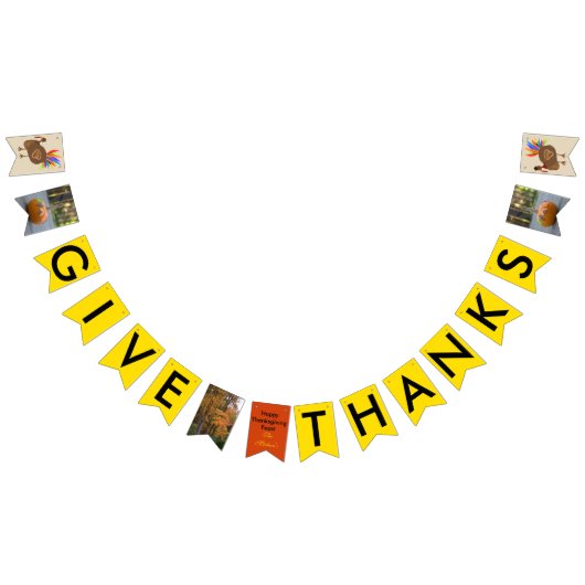 Erntedank Turkey Pumpkin Bunting Banner (Alle)