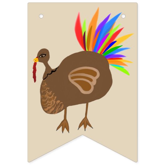 Erntedank Turkey Pumpkin Bunting Banner (Erste Fahne)