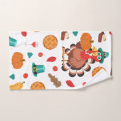 Erntedank Turkey Pumpkin Pie Pattern Handtuch (Handtuch)