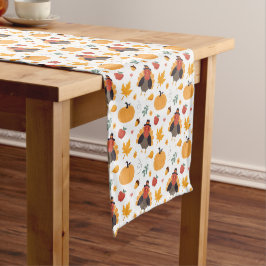 Erntedank Turkey Pumpkin Table Runner Kurzer Tischläufer