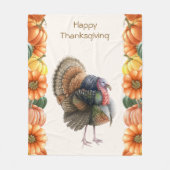 Erntedank Turkey Pumpkins Fleece Blanket (Vorderseite)