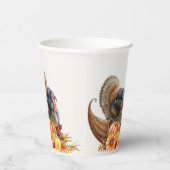 Erntedank Turkey Pumpkins Paper Cups Pappbecher (Rechts)