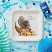 Erntedank Turkey Pumpkins Papierplatte Pappteller (Party)