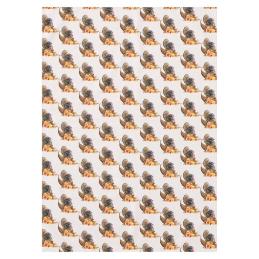 Erntedank Turkey Pumpkins Tablecloth Tischdecke (Vorderseite)