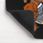 Erntedank Turkey Saurus T Rex Pilgrim Dinosaurier Mousepad (Ecke)