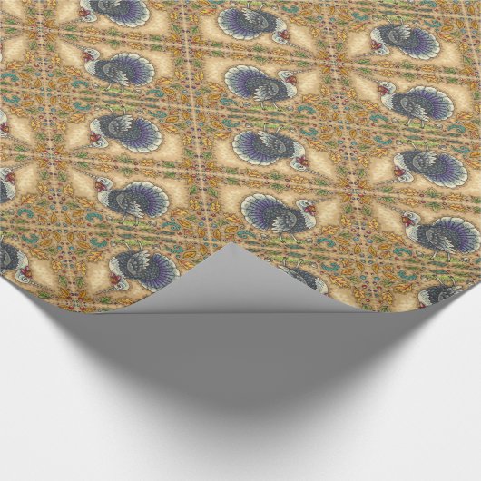 ERNTEDANK TÜRKEY UNICORN, WHIMSICAL FANTASY GESCHENKPAPIER (Ecke)