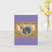 ERNTEDANK TÜRKEY UNICORN, WHIMSICAL FANTASY KARTE (Gelbe Blume)