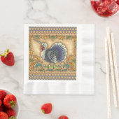 ERNTEDANK TÜRKEY UNICORN, WHIMSICAL FANTASY SERVIETTE (Beispiel)