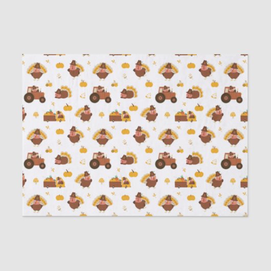 Erntedank Turkeys Seidenpapier (Vorderseite)