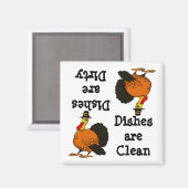 Erntedank Turky Dishwasher Magnet (Vorderseite/Rückseite)