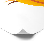 Erntedank-Turnschuh mit Kürbis Poster (Ecke)