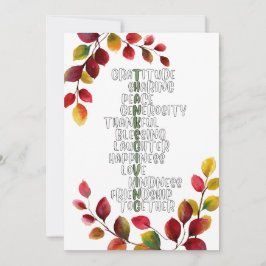 Erntedank-Typografie der Dankbarkeit und Freude  Feiertagskarte