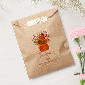 Erntedank Typografie Fall Blume Bouquet Geschenktütchen (Versiegelt)