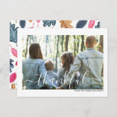 Erntedank Typografie Foto Personalisiert Postkarte (Vorne/Hinten)