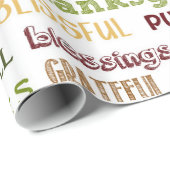 Erntedank Typografie Geschenkpapier (Rolleneckpunkt)